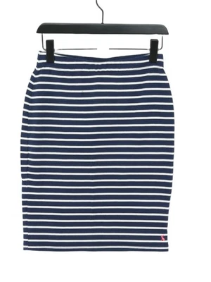 Joules Women's Midi Skirt UK 10 Blue Striped 100% Cotton Midi Straight & Pencil - Image 1 of 4