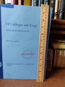 Of Cabbage And Kings. Tales From Zinacantan. Robert Laughlin. Smithsonian Press - Picture 1 of 17