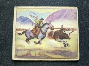 1949 Bowman Wild West Karte # E-3 Roundup (sehr guter Zustand/sehr guter Zustand) - Bild 1 von 3