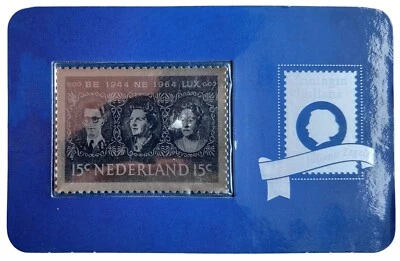Estampilla de Juliana de plata 999 de los Países Bajos 15c 1964 1999 1948-1979 rara Foto 1 de 2