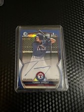 2023 Bowman Tommy Specht Auto /150 Blue Refractor 1st Chrome Rangers