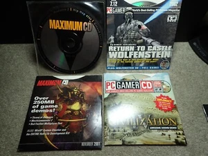 PC Gamer and Maximum CD Demo Disc bundle - Civ IV RTCW Throne of Darkness, more - Picture 1 of 1