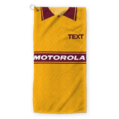 L&S PRINTS Motherwell 1994 Heimshirt Retro Fußball personalisiert Vintage Golftuch Clip