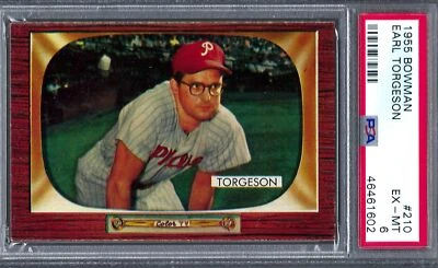 1955 Bowman #210 PSA 6 Earl Torgeson Phillies 210 Sharp! - Imagem 1 de 2