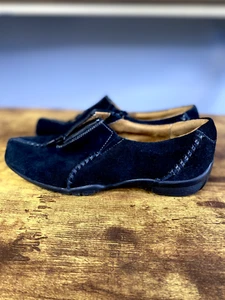 Natural Soul by Naturalizer Damenschuhe 6,5 Slipper schwarz Wildleder Reißverschluss - Bild 1 von 14