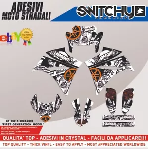 "ACE OF SPADES2 ORANGE" GRAPHIC STICKER KIT for Yamaha XT 660 X 2004 2005 2006 - Picture 1 of 1