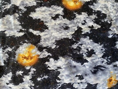 3y Night Sky Cloud Moon Celestial Fabric Natural Elements Fresh Water EE Schenck - Image 1 of 4