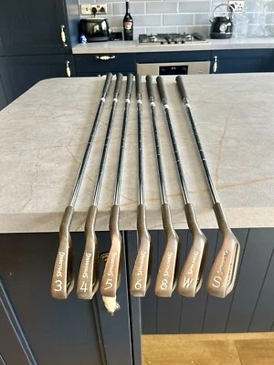 Spalding Greg Norman Beryllium Copper Golf Iron and Wedge Set 3 4 5 6 8 SW PW - Image 1 of 4