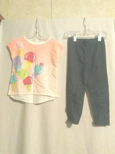 3T Garanimal Ice Cream Short Sleeve Shirt & Black Leggings - Picture 1 of 4