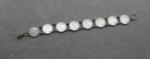 1938-41 Great Britain (8) Silver Coins Wrist Bracelet, 15.5 grms.-19cm. - Picture 1 of 7