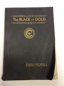 Used Black & Gold Providence RI June 1935 Central H S Yearbook 191M - Picture 1 of 12
