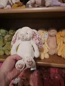 Jellycat BLOSSOM CHERRY BUNNY [SMALL] 8" Soft Plush Toy Floral Stuffed Lovey NWT - Picture 1 of 5