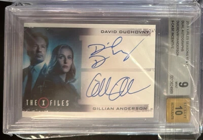 X-Files UFO's and Aliens David Duchovny Gillian Anderson Dual Autograph BGS 10 - Image 1 of 2