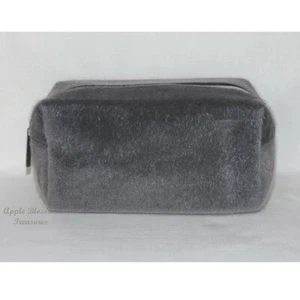 Lancôme Gray Fur Cosmetic Make Up Travel Bag Pouch - Picture 1 of 7