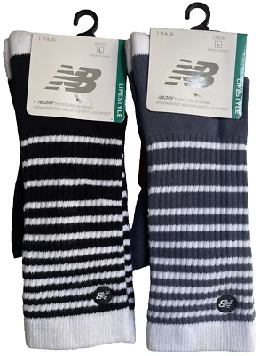 2 PARES CALCETINES HOMBRE NEW BALANCE ESTILO DE VIDA MEZCLA DE ALGODÓN TALLA GRANDE L PRECIO DE VENTA SUGERIDO POR EL FABRICANTE $26 Foto 1 de 4