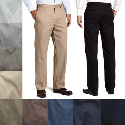 IZOD Mens American Chino Flat Front Straight Fit Dress Pants - Image 1 of 2