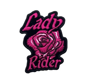 Lady Rider Pink Rose 2.5 inch patch IV6655 F8D8ABI - Picture 1 of 1