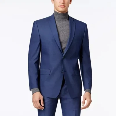 Traje Chaqueta Blazer Marc New York Para Hombre Ajuste Moderno 38S Azul Sólido Elástico E06738 Foto 1 de 3
