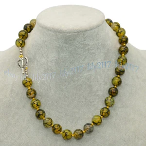 8/10/12/14mm Natural Multicolor Gemstone Smooth Round Beads Necklaces 18 inch - Picture 1 of 96