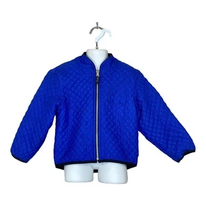 Obermeyer Quilted Puffer Jacket Reversable Size 2T? Vintage Insulated Blue Black - Picture 1 of 12