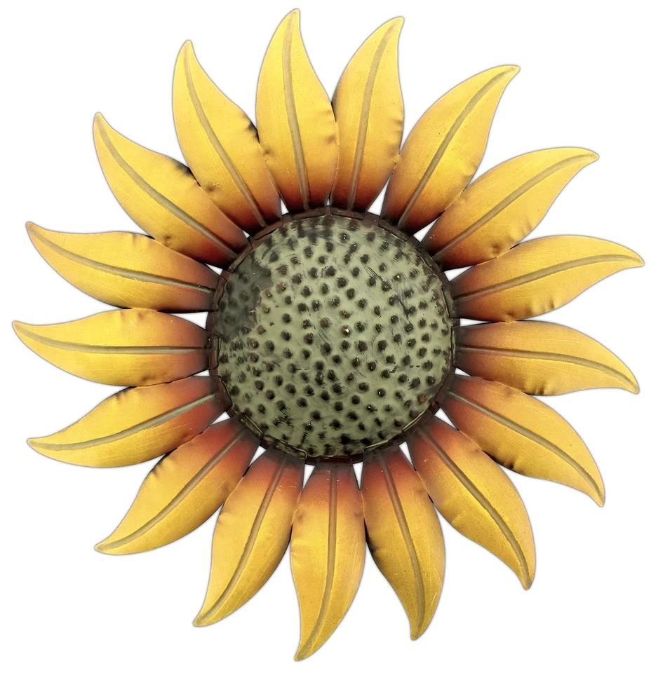 Metal Decorative 14 " Sunflower Wall Plaque