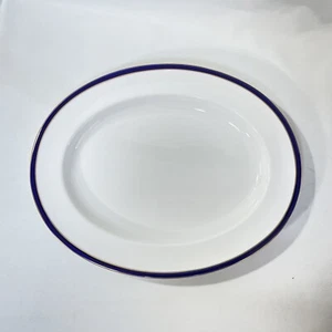 Spode Consul Cobalt 15" Oval Platter Dish Bone China England 22 kt Gold - Picture 1 of 4