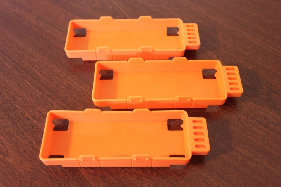 Lincoln Logs SawMill Express Train Replacement Parts Lot 3 LOG Collectors Orange - Image 1 of 1