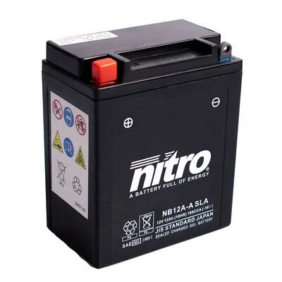 NITRO Battery SLA AGM GEL 12V/12Ah YB12A-A NB12A-A - Image 1 of 3