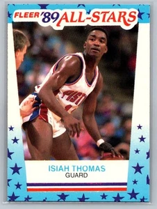 1989 Fleer Basketball All Star Stickers Isiah Thomas #6 - Picture 1 of 2