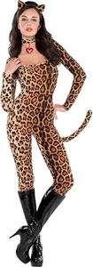Disfraz de leopardo traje de gato para mujer traje de animal adulto estándar 1 pieza - Imagen 1 de 1
