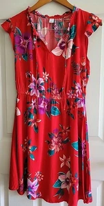 Abito midi donna M Old Navy manica ad aletta floreale usato in ottime condizioni - Foto 1 di 11