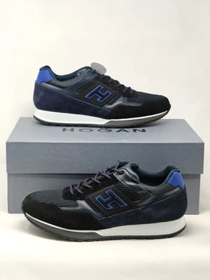 Zapatillas deportivas Hogan para hombre Blue Flock UK 8.5 US 9.5 Eslatico H 9583G Foto 1 de 4