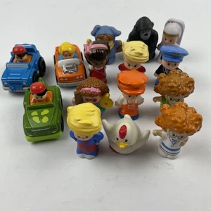Fisher Price Little People Lot Of 15 Figures Cars Animals - Picture 1 of 13