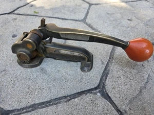 Roter Griff Signode Modell ST Spanner Größe 3/8" bis 3/4" massives Messing Vintage - Bild 1 von 5