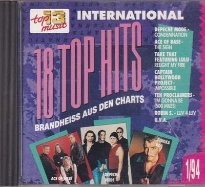 18 Top Hits International - Depeche Mode, Take That u.a. - CD -1562- near mint - Bild 1 von 2