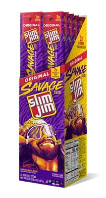 Slim Jim Meat Sticks Savage Original, 3 OZ (paquete de 12) EXP 1/30/26 Foto 1 de 4