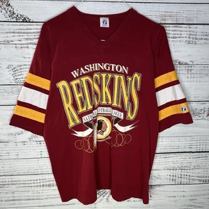 Vintage 80s Washington Redskins NFL Half 1/2 Sleeve Jersey T-Shirt Men’s Large - Picture 1 of 10
