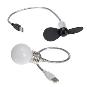 Mini USB Ventilator Leselampe für Notebook Laptop Computer Kühler Lüfter Lampe - Bild 1 von 13