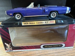 1/18 ROAD SIGNATURE PURPLE 1970 DODGE CORONET R/T CONVERTIBLE PRE-OWNED RARE HTF - Picture 1 of 13