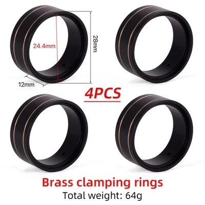 4x Brass 1.0 Beadlock Ring for 1/18 TRX4-M 1/24 SCX24 Upgrade RC Crawler Parts - Image 1 of 4