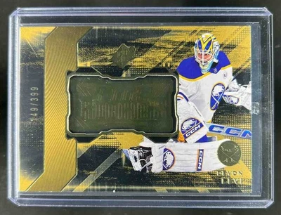 2023-24 Upper Deck SPx Devon Levi Finite Rookies Gold Rookie RC #149/399 Sabres - Image 1 of 2