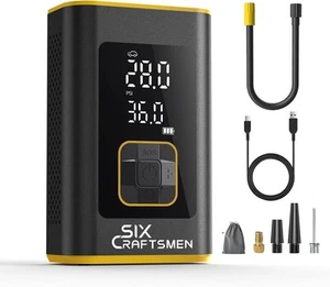 Tire Inflator Portable Air Compressor, 4,000mAh Cordless Air Pump for Car Tires - Picture 1 of 8