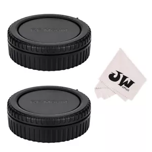 2pack Body Cap + Rear Lens Cap for Canon RF mount Lens Cameras EOS R50 R8 R10 R7 - Picture 1 of 10