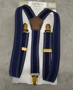 Carter’s Suspenders Boys Adjustable Blue & Gold Wedding Church Casual Wear - Picture 1 of 7