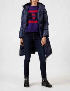 A|X Armani Exchange $390 piumino trapuntato puffer cappotto giacca blu navy small S - Foto 1 di 5