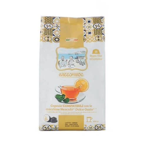 128 Capsule The al Limone Gattopardo TO.DA Compatibili Nescafe Dolce Gusto TODA