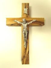 Olive Wood Crucifix, Hanging Wall Cross from Holy Land - Bethlehem, Jerusalem