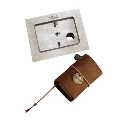 Mini Notebook Scrapbook Leather Cutting Die Pocket Journal Making Template DIY - Image 1 of 4
