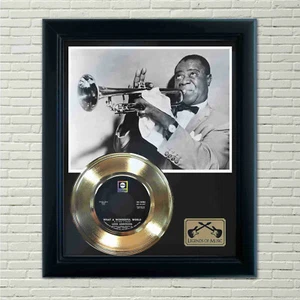 Louis Armstrong "What A Wonderful World" Framed Record Display - Picture 1 of 4