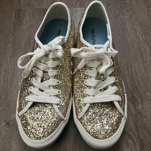SeaVees Monterey Sneakers Sparkle Gold Glitter Shoes Women’s 10 - Picture 1 of 8